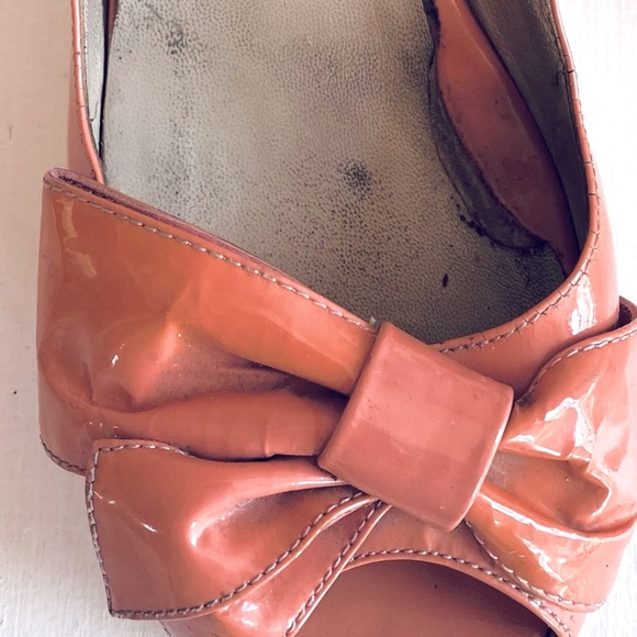 Valentino Pink Patent Leather Wedge 🎀 Bow Espadrilles with Original 📦 Shoe Box - Picture 6 of 16